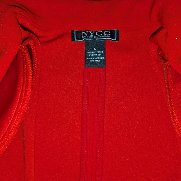 NYCC Red Women's Blazer- Lg NWOT - Picture 4 of 8
